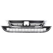 DURAFORCE Front Bumper Upper & Lower Grille ABS Chrome for Honda CRV CR-V 2010 2011