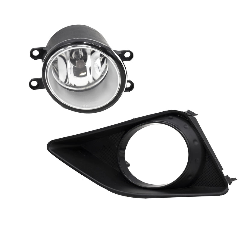 DURAFORCE Front Bumper Black Grille Fog Lights Chrome for 2009 2010 for Toyota Corolla