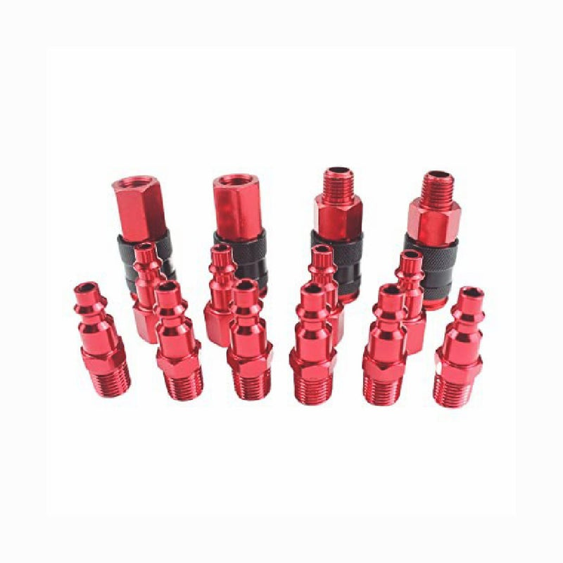 1/4 NPT Air Hose Fittings and Air Coupler Kit Aluminium Quick Connect Air Plug