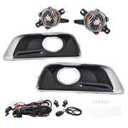 DURAFORCE Fog Lights Bumper Lamps with Black Bezel Molding for Chevy Malibu 2013-2016