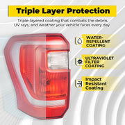 DURAFORCE Halogen Tail Light Assembly Left Side Lamp for Ford Expedition XLT 2018-2021