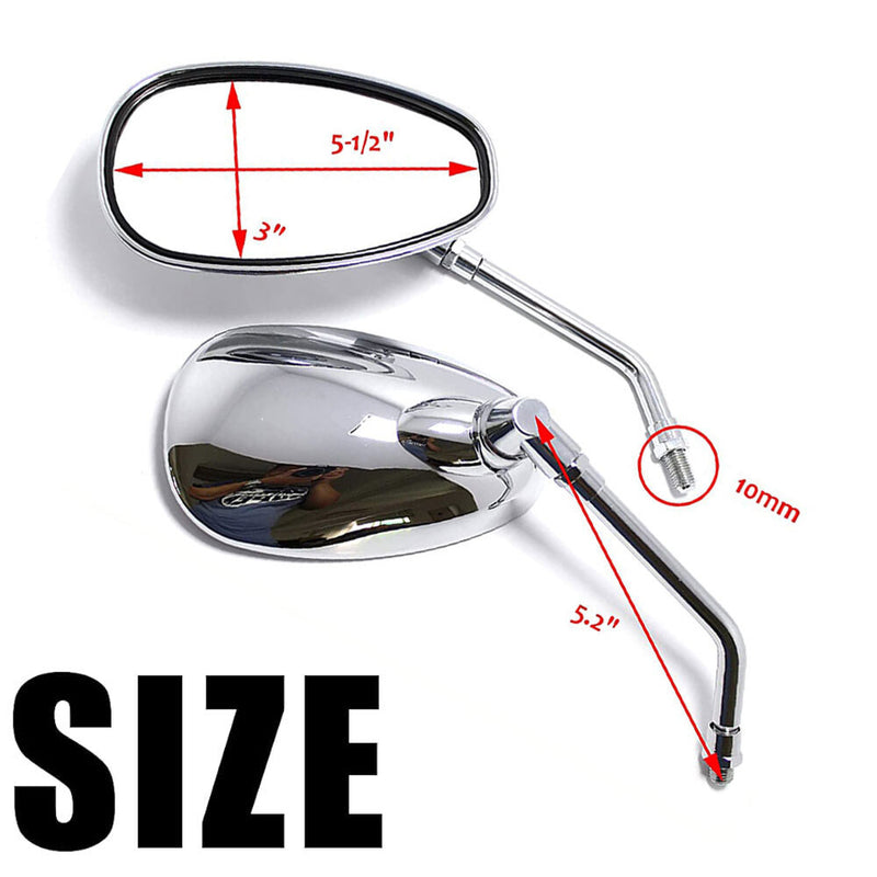 Motorcycle Rear View Mirrors 10mm Chrome for Honda VTX1300C Valkyrie 1500 1800
