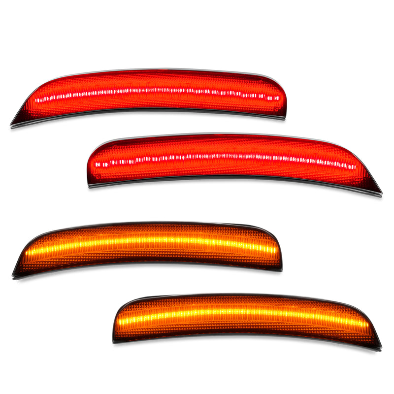 Smoke LED Front/Rear Side Marker Lights for Chrysler 300C 300S 2015-2023