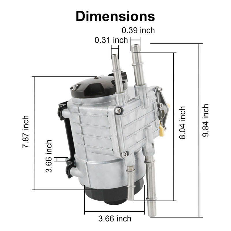 In-Line Diesel Fuel Pump with Filter for Ford F-250 F-350 F-450 Super Duty 08-20
