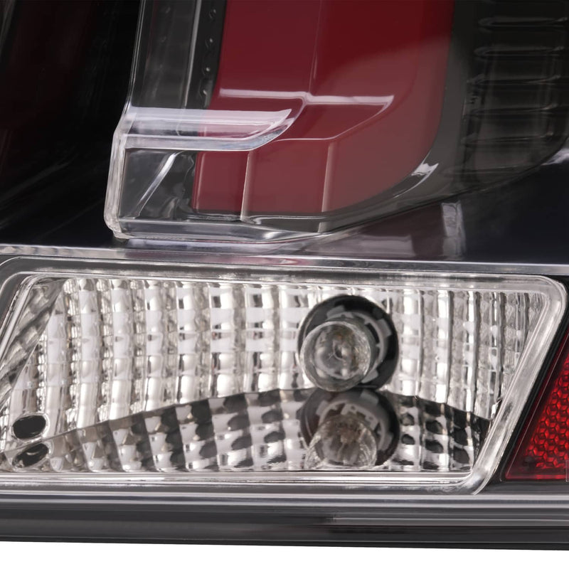 DURAFORCE Clear Lens LED Tail Lights Rear Brake Lamps for Ford Mustang 2005-2009 Set