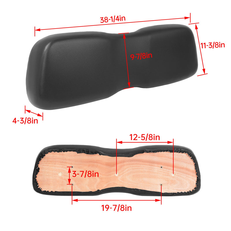 Front Seat Backrest Cushion Black Lean Back for Club Car DS 2000.5-Up Golf Cart