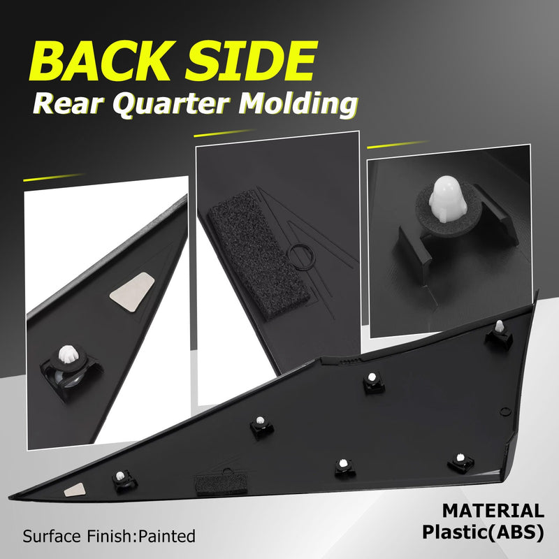 Rear LH RH Quarter Molding Cover Panel for Toyota Prius 16-22 Prius Prime 17-22