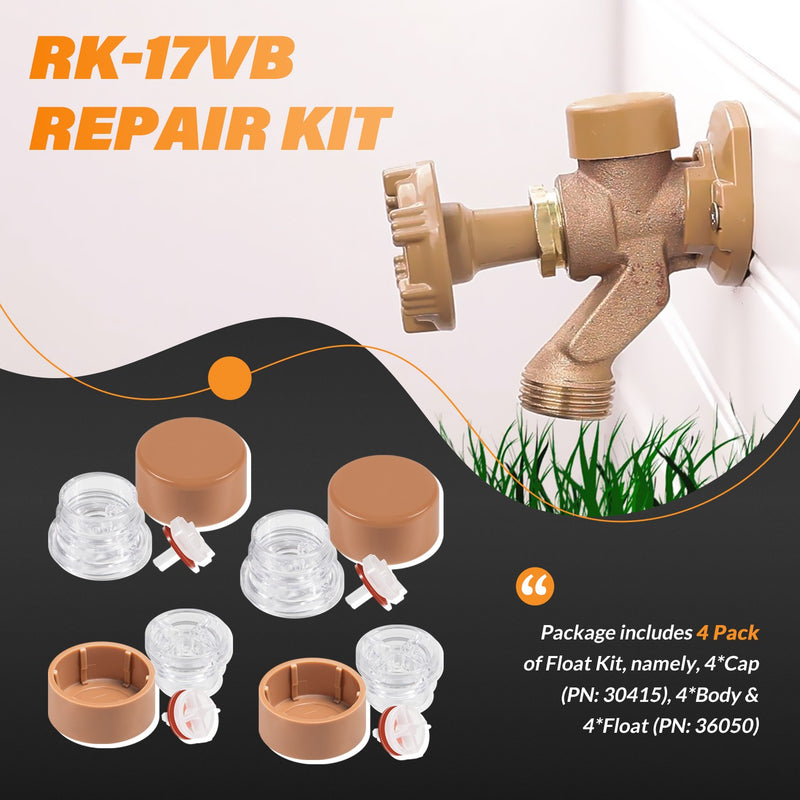 RK-17VB Vacuum Breaker Float Kit for Woodford Model 17 4-Pack