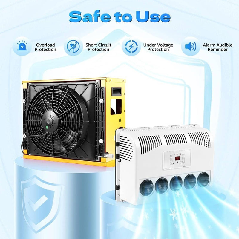 11000 BTU 12V Truck Air Conditioner Split AC for Semi Bus RV Caravan