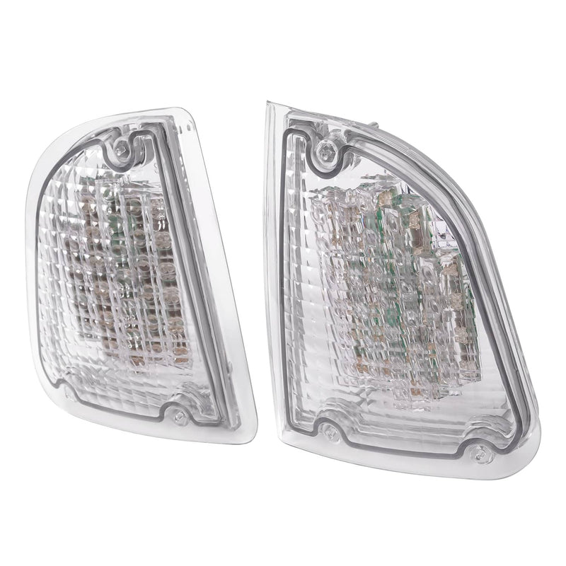 DURAFORCE Clear LED Turn Signal Lights for Kenworth KW K300 T300 T330 T600 86-08 Pair
