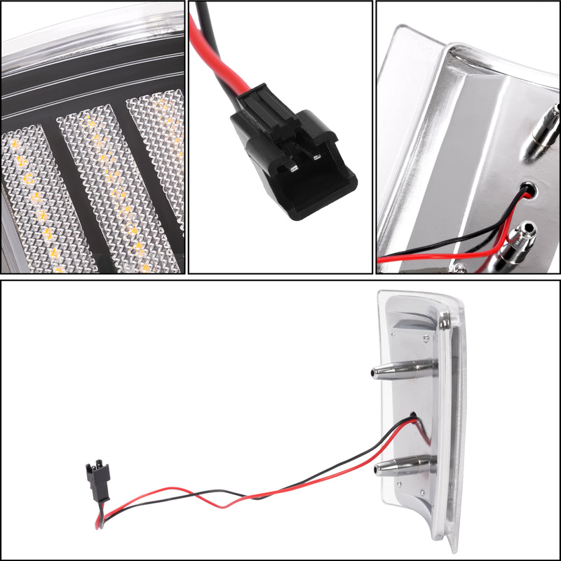 Full LED Clear Corner Side Marker Lights for Chevy C/K 1500 2500 1994-99 4PCS