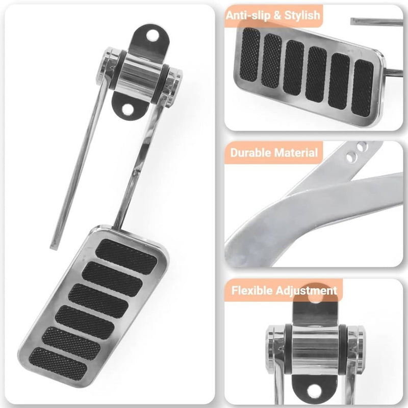 Universal Street Hot Rat Rod Aluminum Gas Pedal Firewall Mount Throttle Polished
