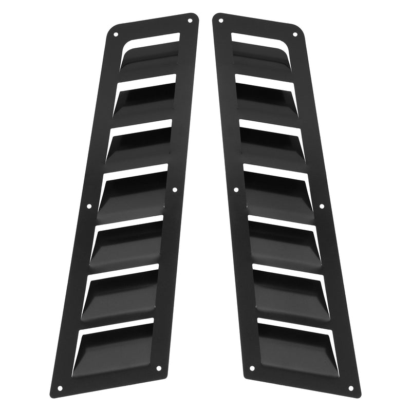 Universal Car Parts Hood Louver Vent Scoop Panel Set Cooling Kit Black
