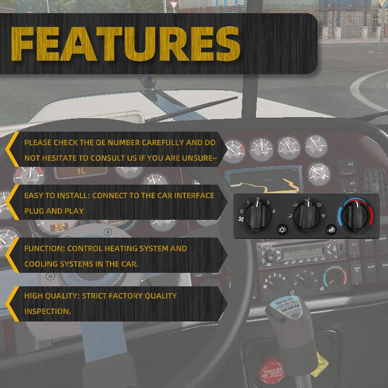 Q21-6119 A/C Climate Control Module Panel for Peterbilt Truck