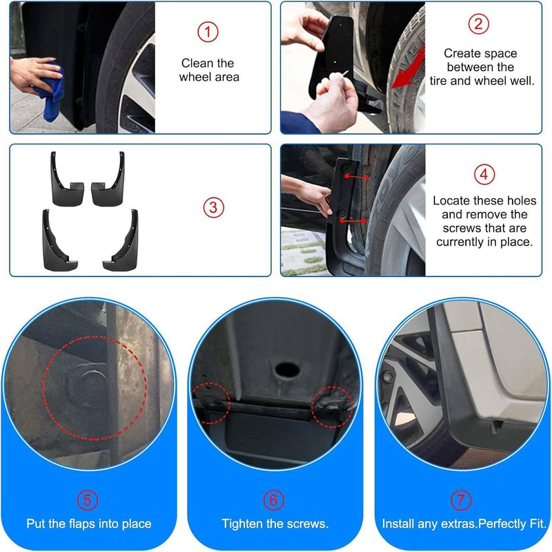 Mud Flaps Splash Guards Mudguards for Nissan Frontier Pickup 4-Door 4x