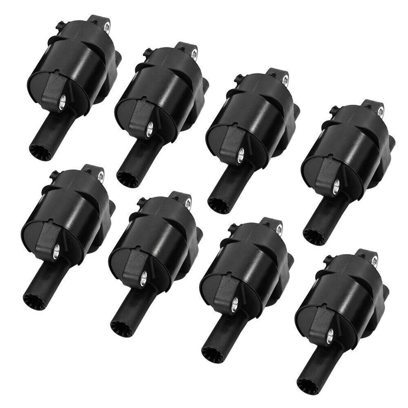 8 Set UF414 Round Ignition Coil Spark Plugs with Wire for Chevy Silverado Tahoe