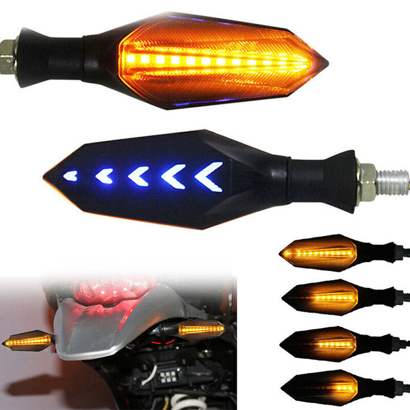 4 Pcs Universal Motorcycle Amber LED Turn Signals Lights Blinker Lamp Indicators