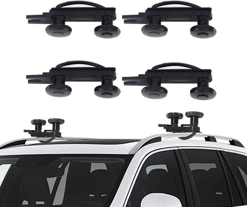 4x Universal Roof Box U-Bolt Clamps Cargo Carrier Roof Rack Bracket Mounting