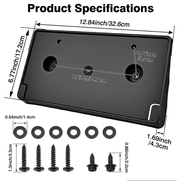 Front License Plate Bracket Screws Kit for 2019-24 Dodge RAM 1500 with DT Bumper