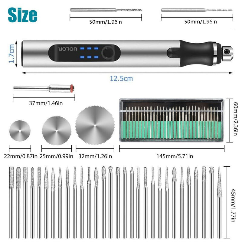 Cordless Electric Engraving Pen Micro Polishing Pen 33 Drill Bits