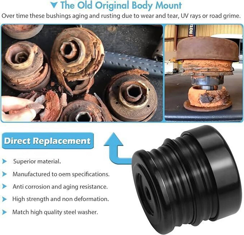 Body Mount Bushing Kit Silicone for Ford F250 F350 Super Duty Crew Cab