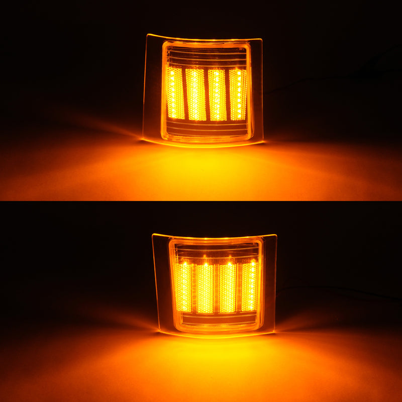 Full LED Clear Corner Side Marker Lights for Chevy C/K 1500 2500 1994-99 4PCS