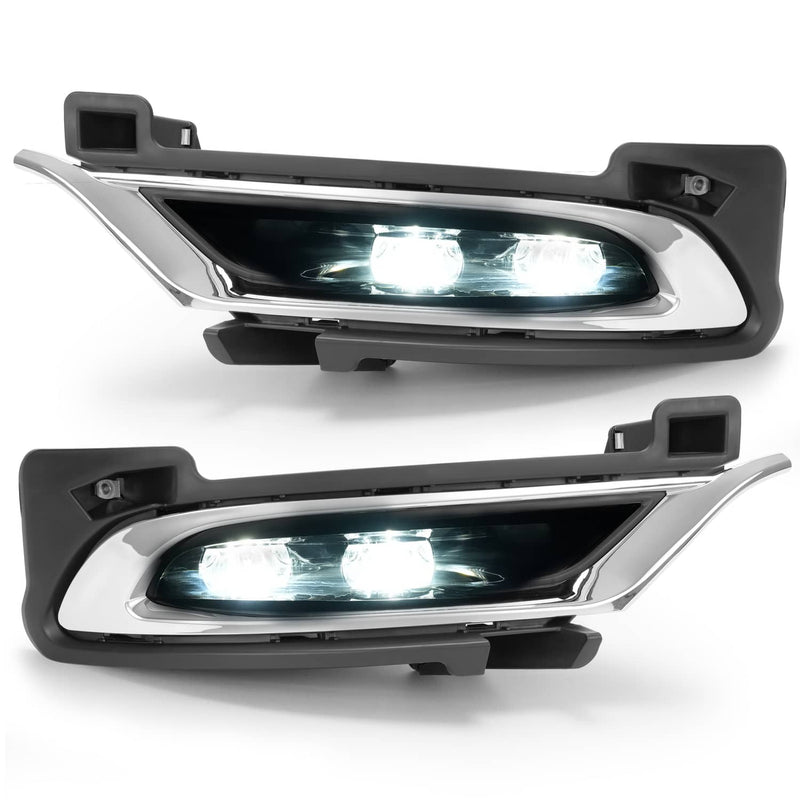 DURAFORCE LED Chrome Fog Lights Driver Passenger Side for Chrysler 300 2015-2024 2021 Pair