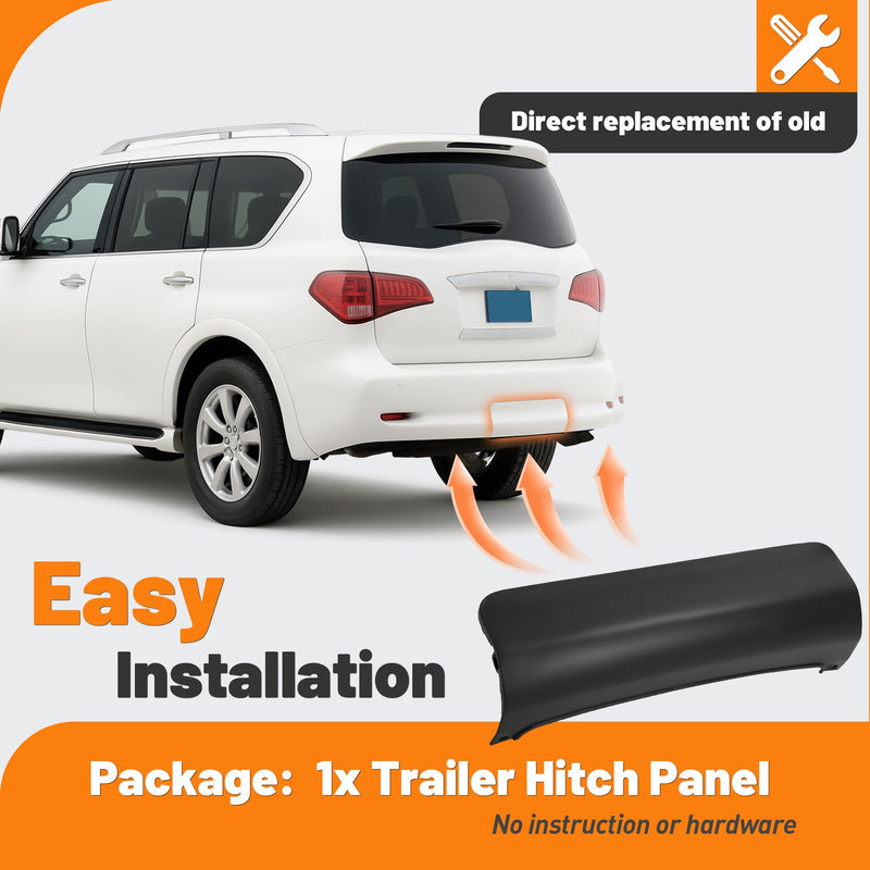 Lower Bumper Filler Cover Trailer Tow Hitch Panel for Infiniti QX56 QX80 2011-17