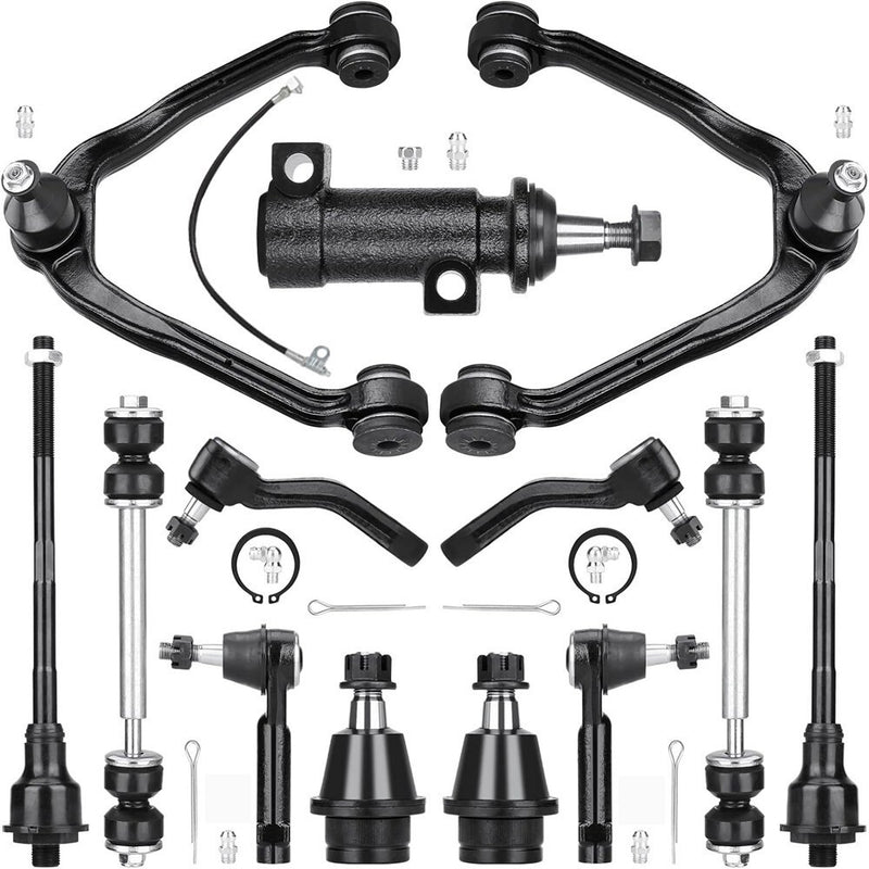 Front Upper Control Arm Ball Joints Tie Rods for Chevy Tahoe GMC Yukon Escalade