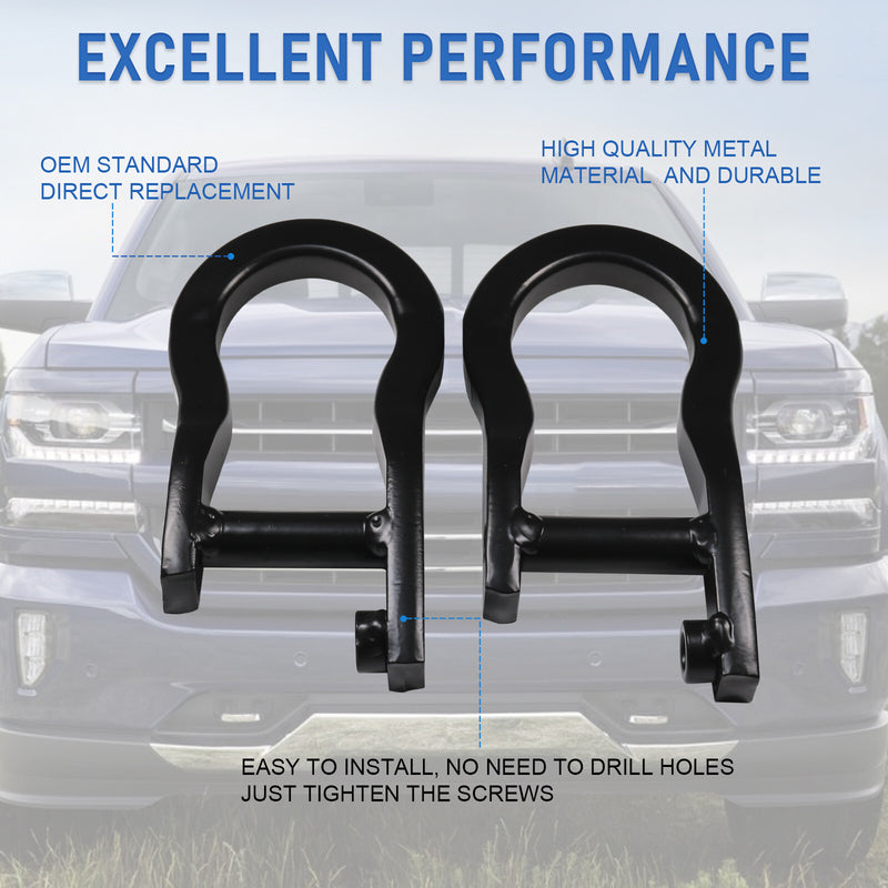 84072463 Black Tow Hooks Kit for GM Chevrolet Silverado Sierra 1500 07-19