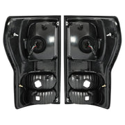 DURAFORCE Full LED Tail Lights Left+Right Black for Toyota Tundra 2007-2013 Pair Set