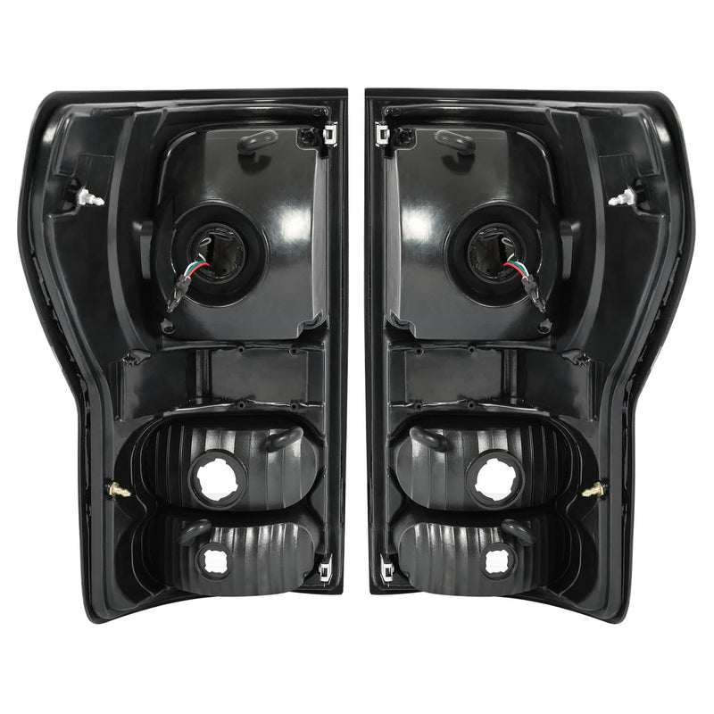 DURAFORCE Full LED Tail Lights Left+Right Black for Toyota Tundra 2007-2013 Pair Set