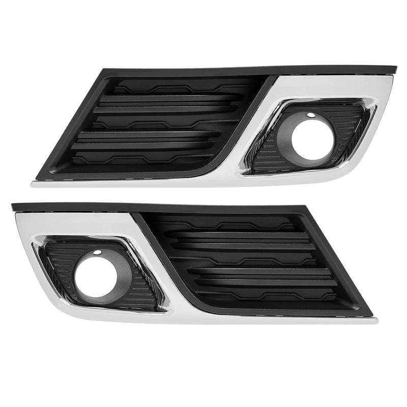 Fog Light Cover Bezel Trim for Chevy Traverse 2013-2017 Left Right Black Chrome