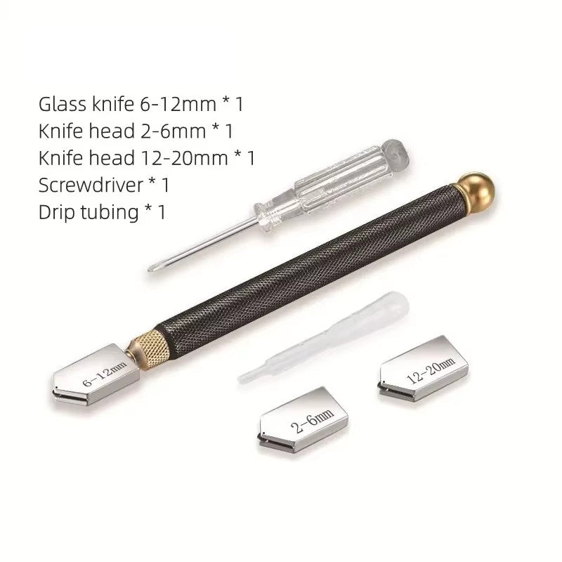 Glass Cutter Tool 2-20mm Mosaic Tile Mirror Cutter with Oil Feed Carbide Tips
