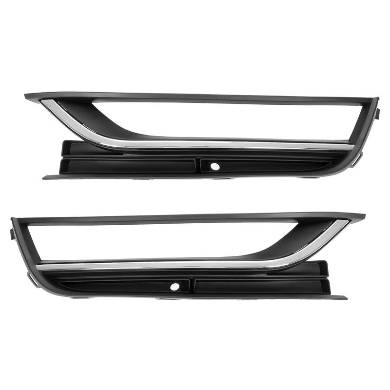 Bumper Fog Light Bezel Cover Trim for VW Passat 2012 13 14 2015 Black Pair