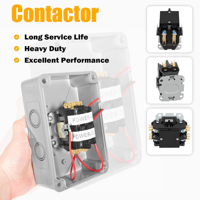 1522 Pump Start Relay for Irrigation Systems 3 HP 110V 220V 24V Coil