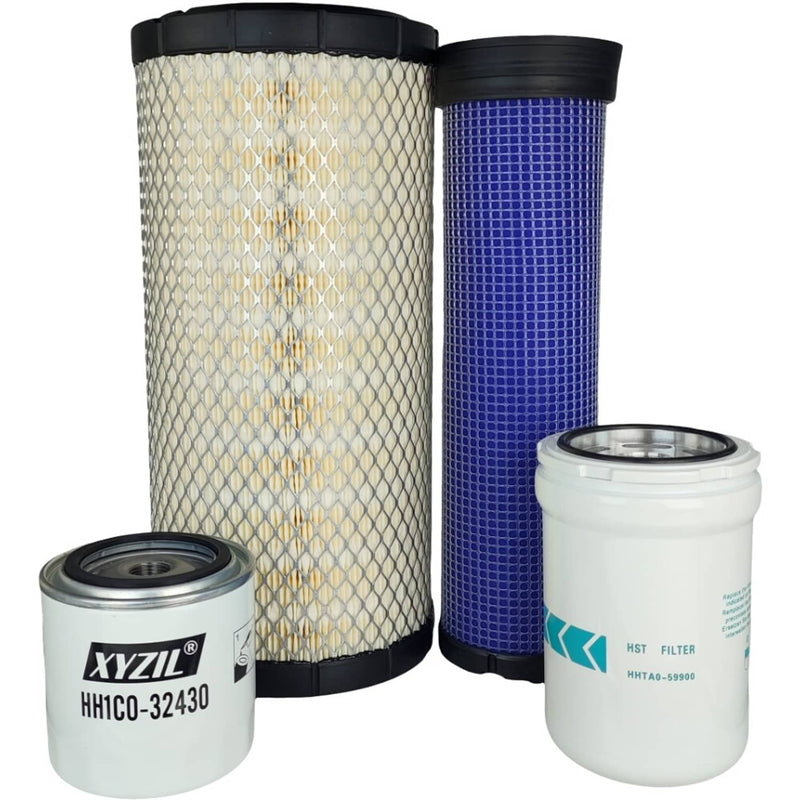 DURAFORCE Maintenance Filter Kit for Kubota SVL90 SVL90C SVL90-2 SVL90-2C Engine V3800