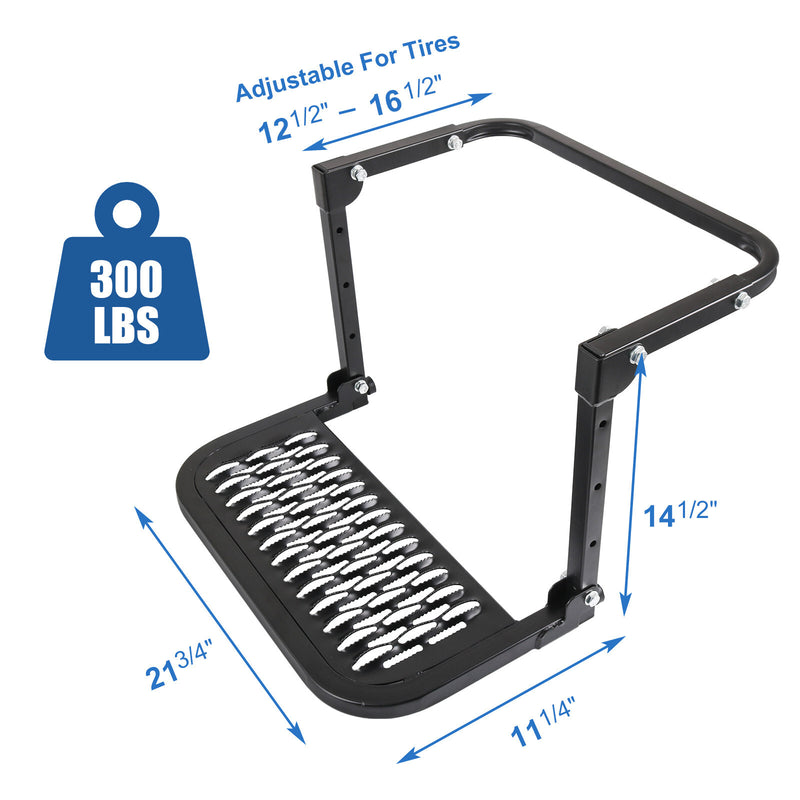 Tire Step for Pickup Truck SUV Adjustable Tire Mounted Auto Step 300 lbs Max
