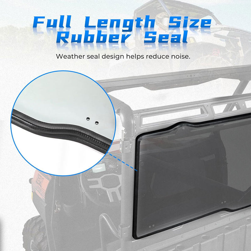Tinted Rear Window Windshield for Polaris Ranger 1000 XP 1000 Crew 2020-2025