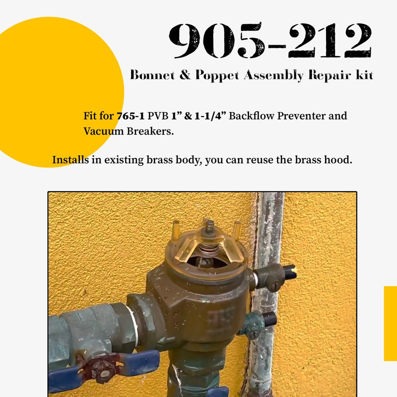 765-1 Bonnet Poppet Repair Kit 905212 for Febco 765 1" 1-1/4