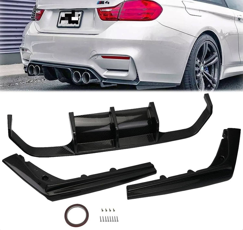 Carbon Fiber Color Rear Bumper Diffuser Lip for BMW F80 M3 F82 F83 M4 15-20