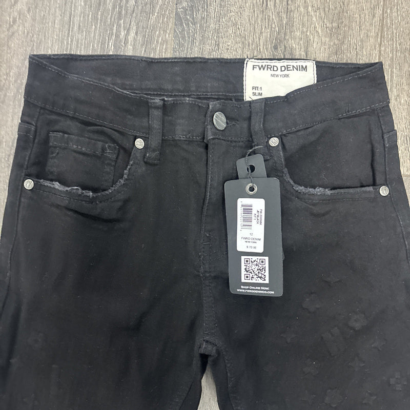 Kids Denim Jeans for FWRD & Co Jet Black Size 12 Slim Fit One