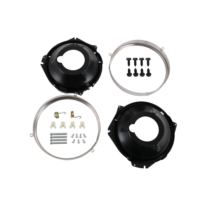 Headlamp Retaining Ring Mounting Bucket Kit for Camaro Nova w/ Hardware 28pcs