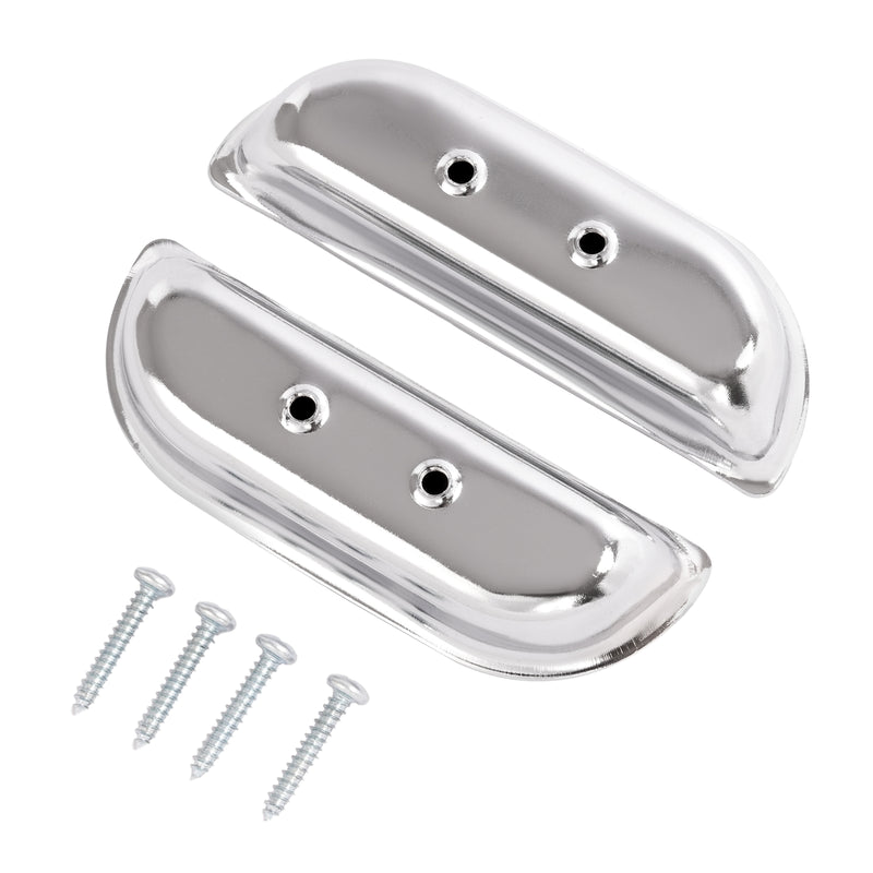 Door Panel Arm Rest Cups Steel Chrome for Ford F-100 F-150 F-350 1973-1979