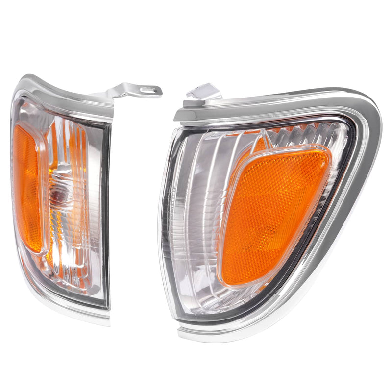 DURAFORCE Headlights Corner Signal Lights With All Bulbs for Toyota Tacoma 2001-2004 Pair