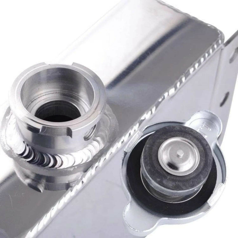 Radiator Coolant Overflow Water Tank Expansion Reservoir Bottle Aluminum Silver