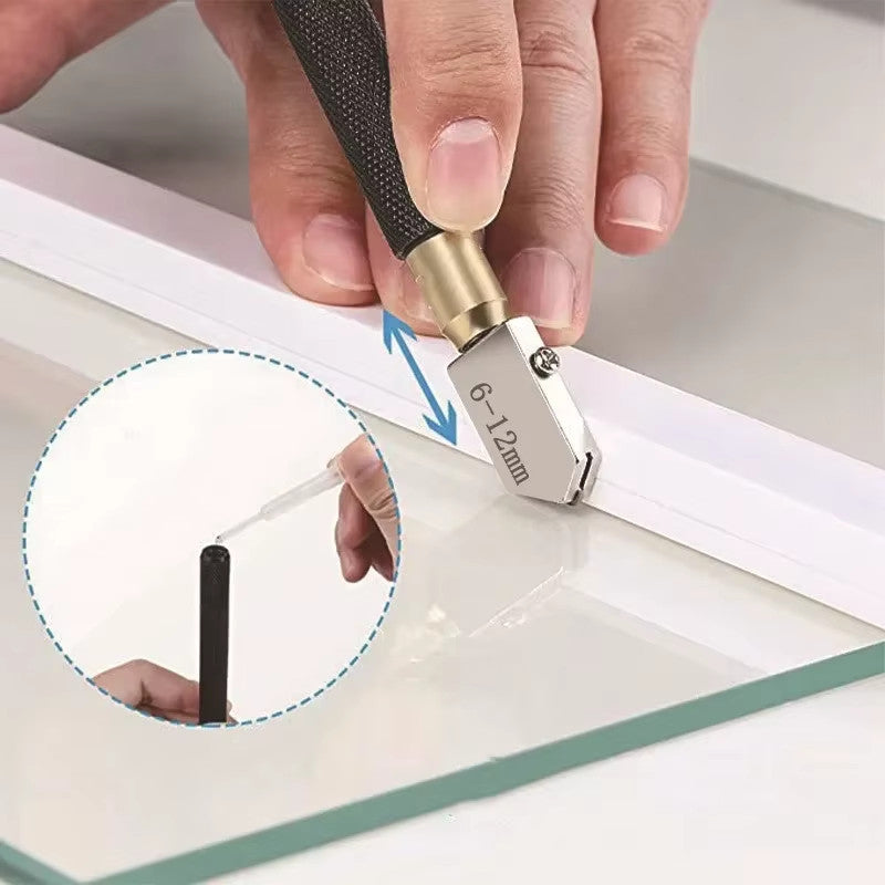 Glass Cutter Tool 2-20mm Mosaic Tile Mirror Cutter with Oil Feed Carbide Tips
