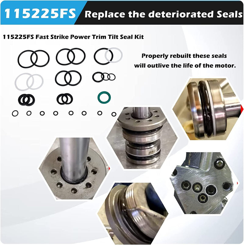 115225FS Seal Kit for Yamaha Trim/Tilt Pin Wrench MT0006 MT0009 Set Of 3