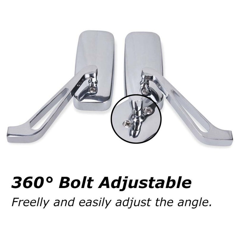 8mm 10mm Motorcycle Rearview Side Rectangle Mirrors for Honda Yamaha Kawasaki