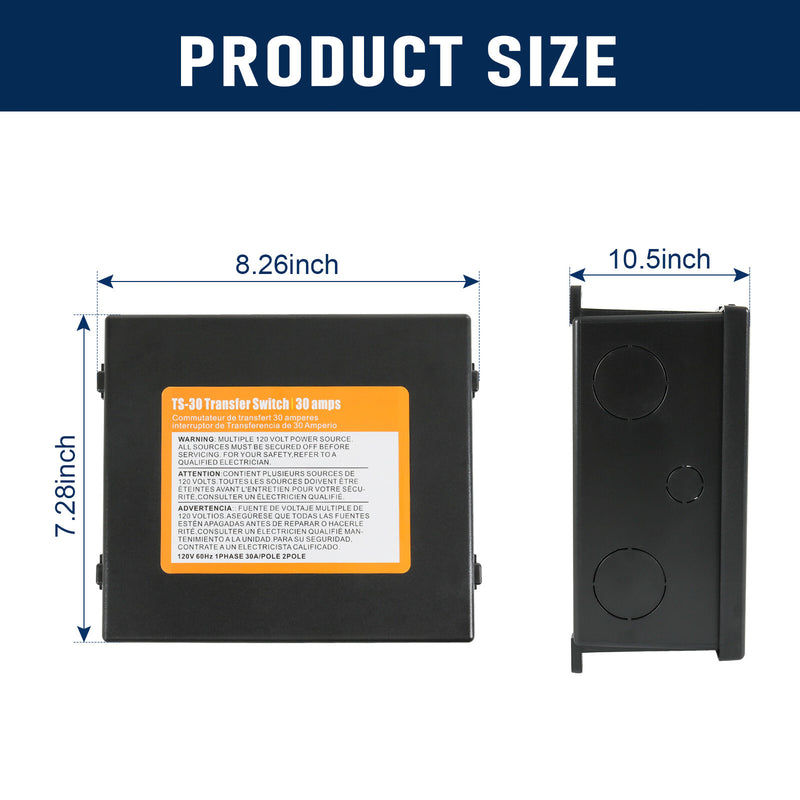 TS-30 30 Amp Automatic Transfer Switch for Inverter Shore Power Generators